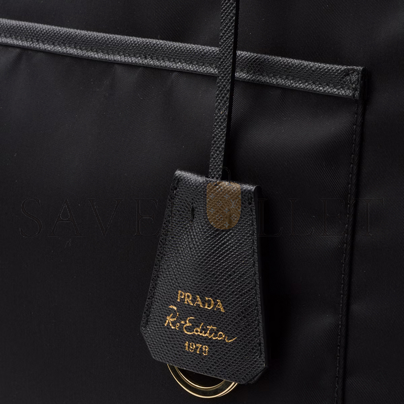 PRADA PRADA RE-EDITION 1978 LARGE RE-NYLON AND SAFFIANO LEATHER TOTE BAG 1BG527_R064_F0002_V_OOO (43*31*15cm)